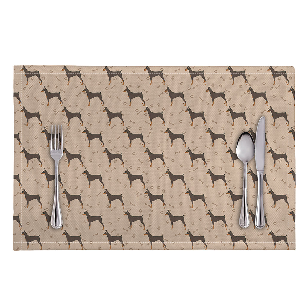 Doberman Pinscher Pattern Print Placemat