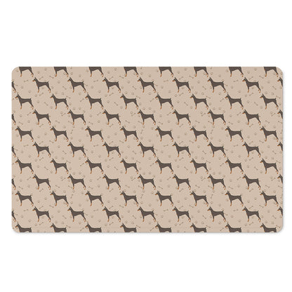 Doberman Pinscher Pattern Print Polyester Doormat