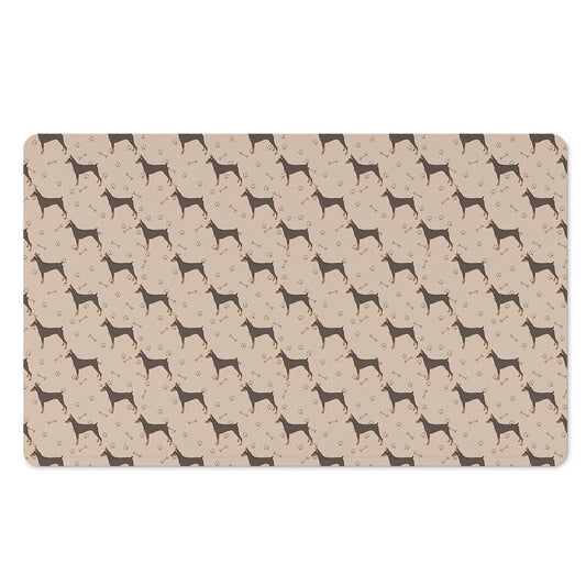 Doberman Pinscher Pattern Print Polyester Doormat