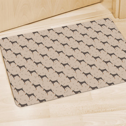 Doberman Pinscher Pattern Print Polyester Doormat
