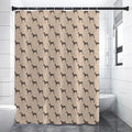Doberman Pinscher Pattern Print Premium Shower Curtain