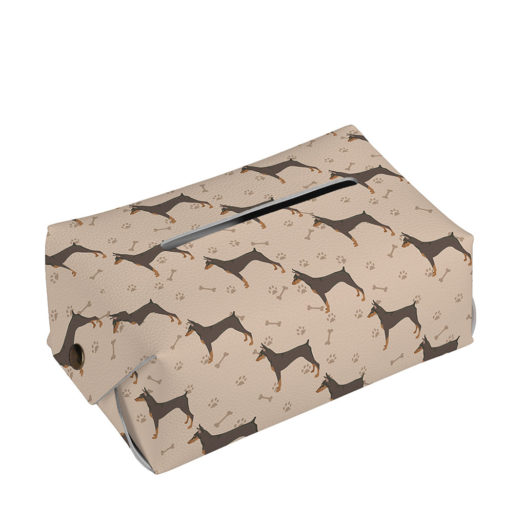 Doberman Pinscher Pattern Print Rectangle Tissue Box Cover