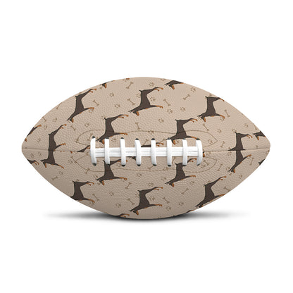 Doberman Pinscher Pattern Print Rugby Ball