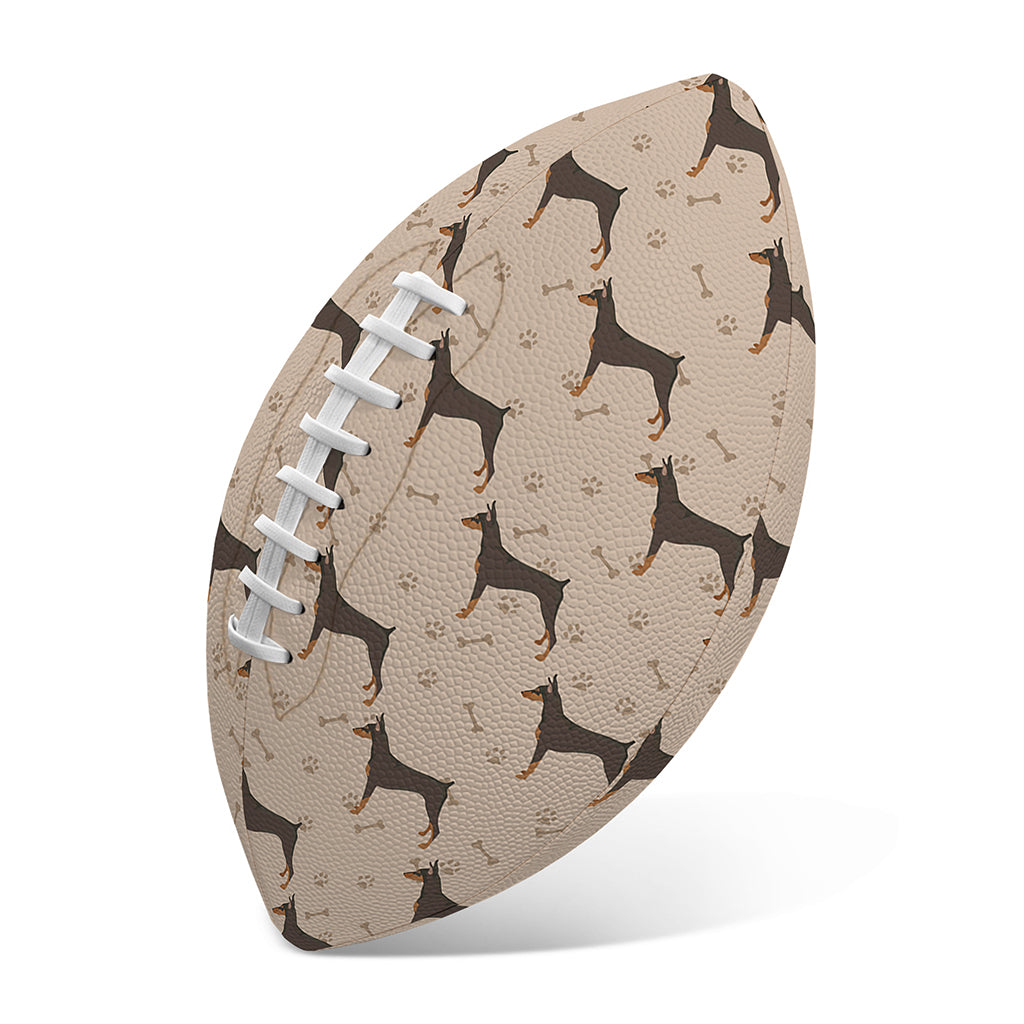 Doberman Pinscher Pattern Print Rugby Ball