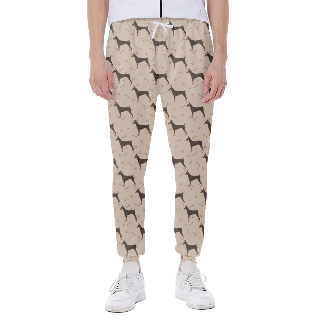 Doberman Pinscher Pattern Print Scuba Joggers