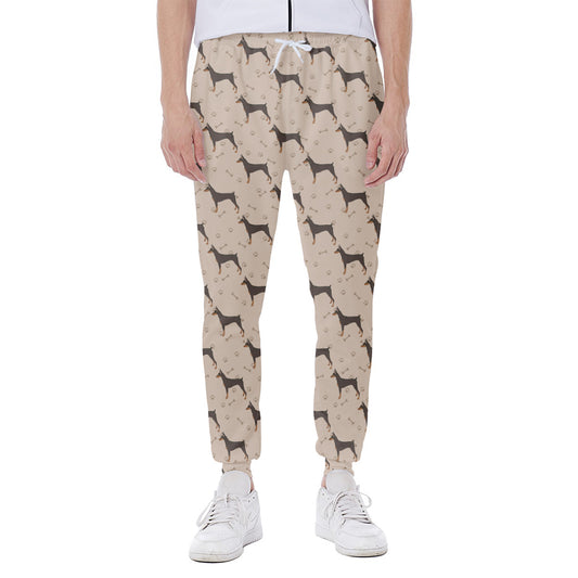 Doberman Pinscher Pattern Print Scuba Joggers