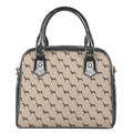 Doberman Pinscher Pattern Print Shoulder Handbag