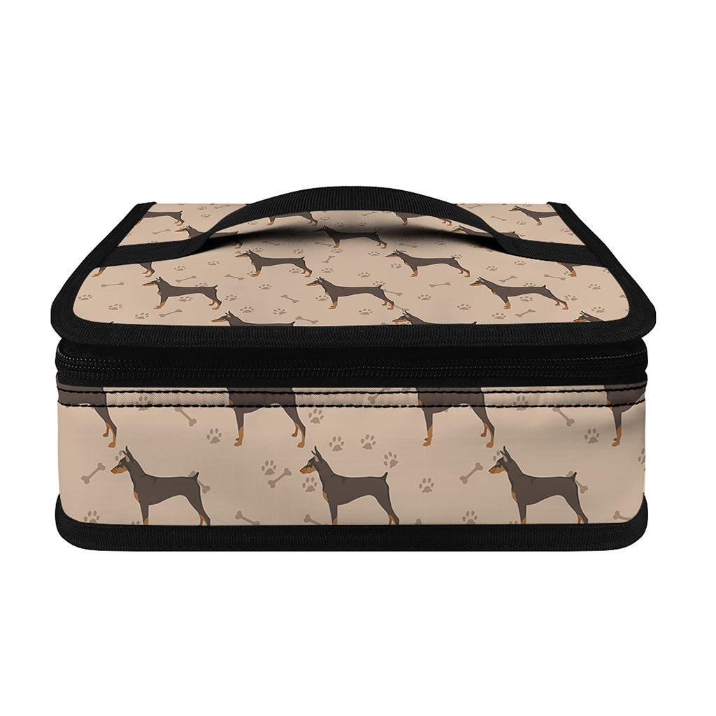 Doberman Pinscher Pattern Print Small Lunch Bag