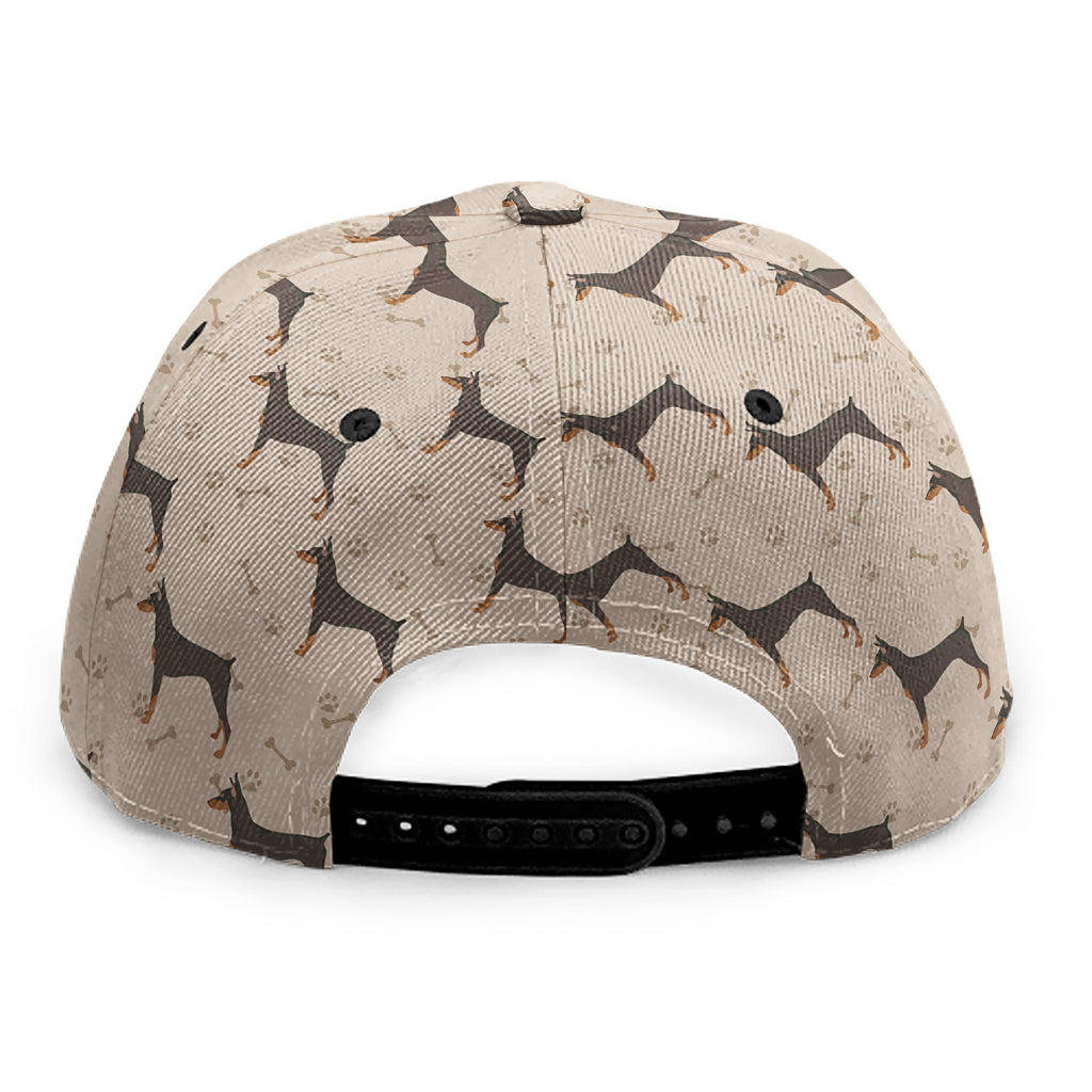 Doberman Pinscher Pattern Print Snapback Cap