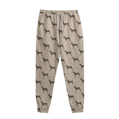 Doberman Pinscher Pattern Print Sweatpants