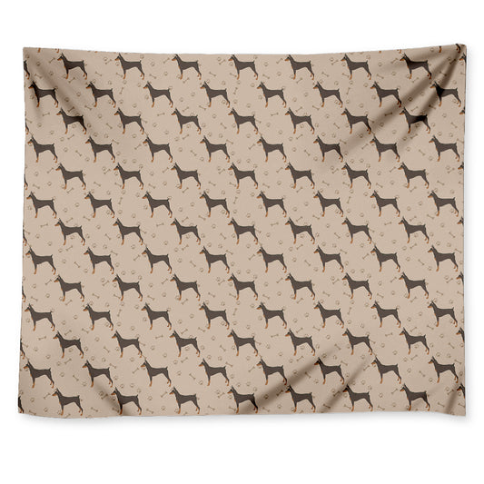 Doberman Pinscher Pattern Print Tapestry