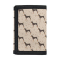 Doberman Pinscher Pattern Print Trifold Wallet