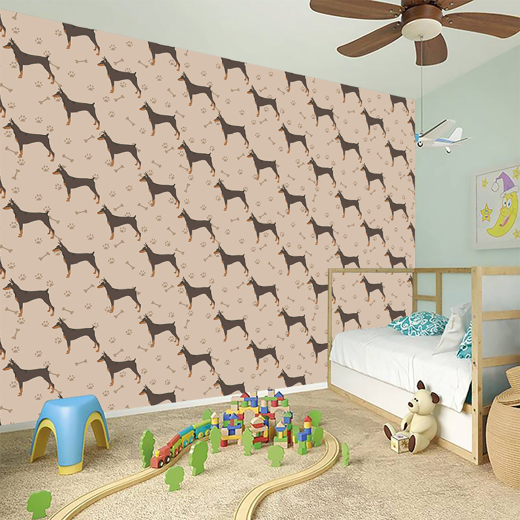 Doberman Pinscher Pattern Print Wall Sticker