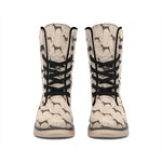 Doberman Pinscher Pattern Print Winter Boots