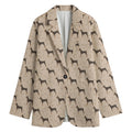 Doberman Pinscher Pattern Print Women's Blazer