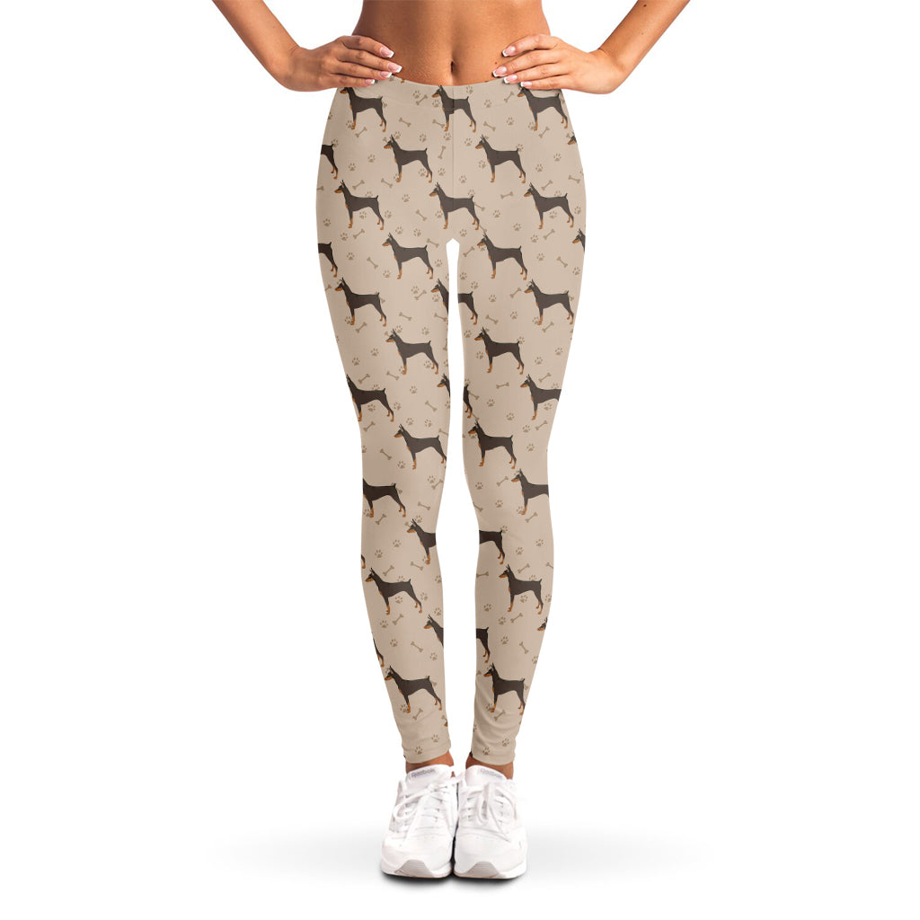 Doberman Pinscher Pattern Print Women's Leggings