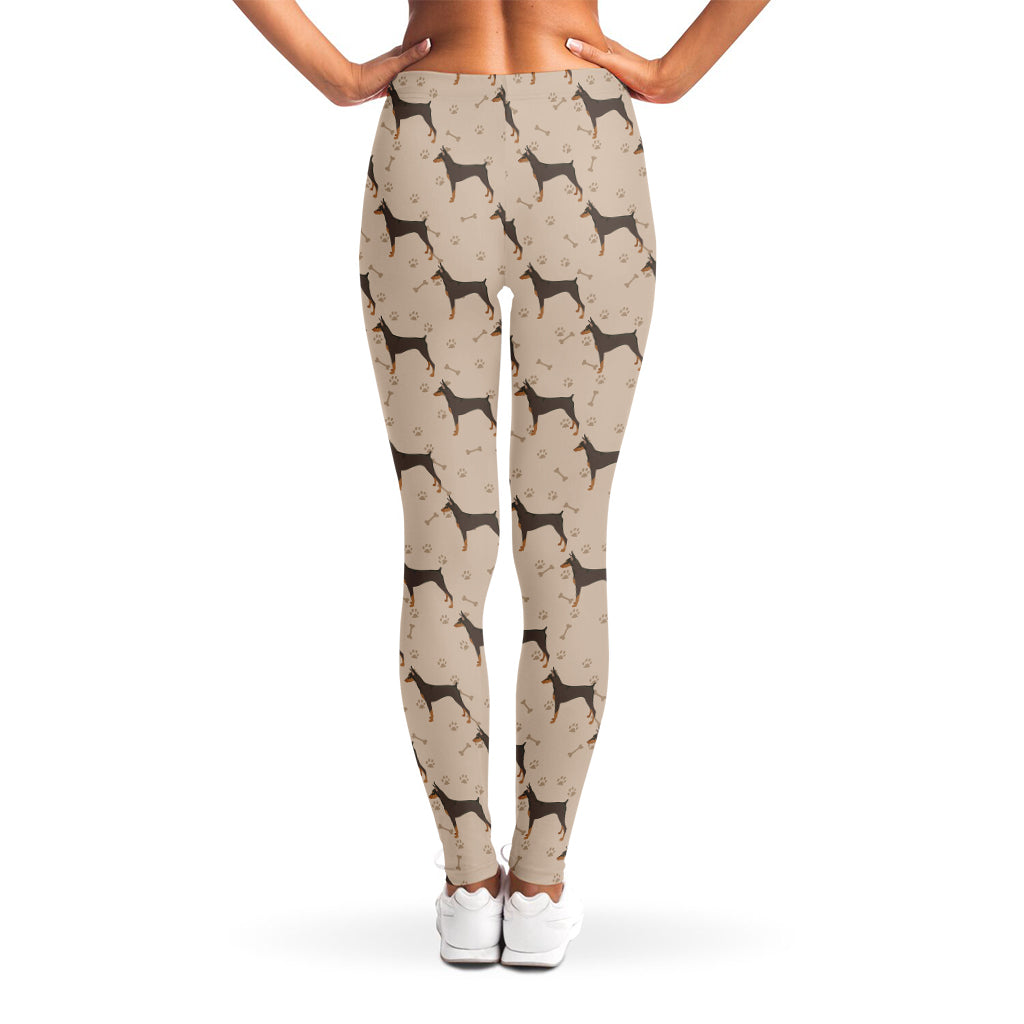 Doberman Pinscher Pattern Print Women's Leggings
