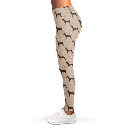 Doberman Pinscher Pattern Print Women's Leggings
