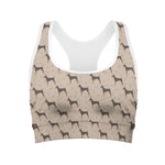 Doberman Pinscher Pattern Print Women's Sports Bra