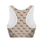 Doberman Pinscher Pattern Print Women's Sports Bra