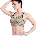 Doberman Pinscher Pattern Print Women's Sports Bra