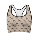 Doberman Pinscher Pattern Print Women's Sports Bra