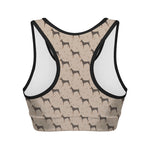 Doberman Pinscher Pattern Print Women's Sports Bra