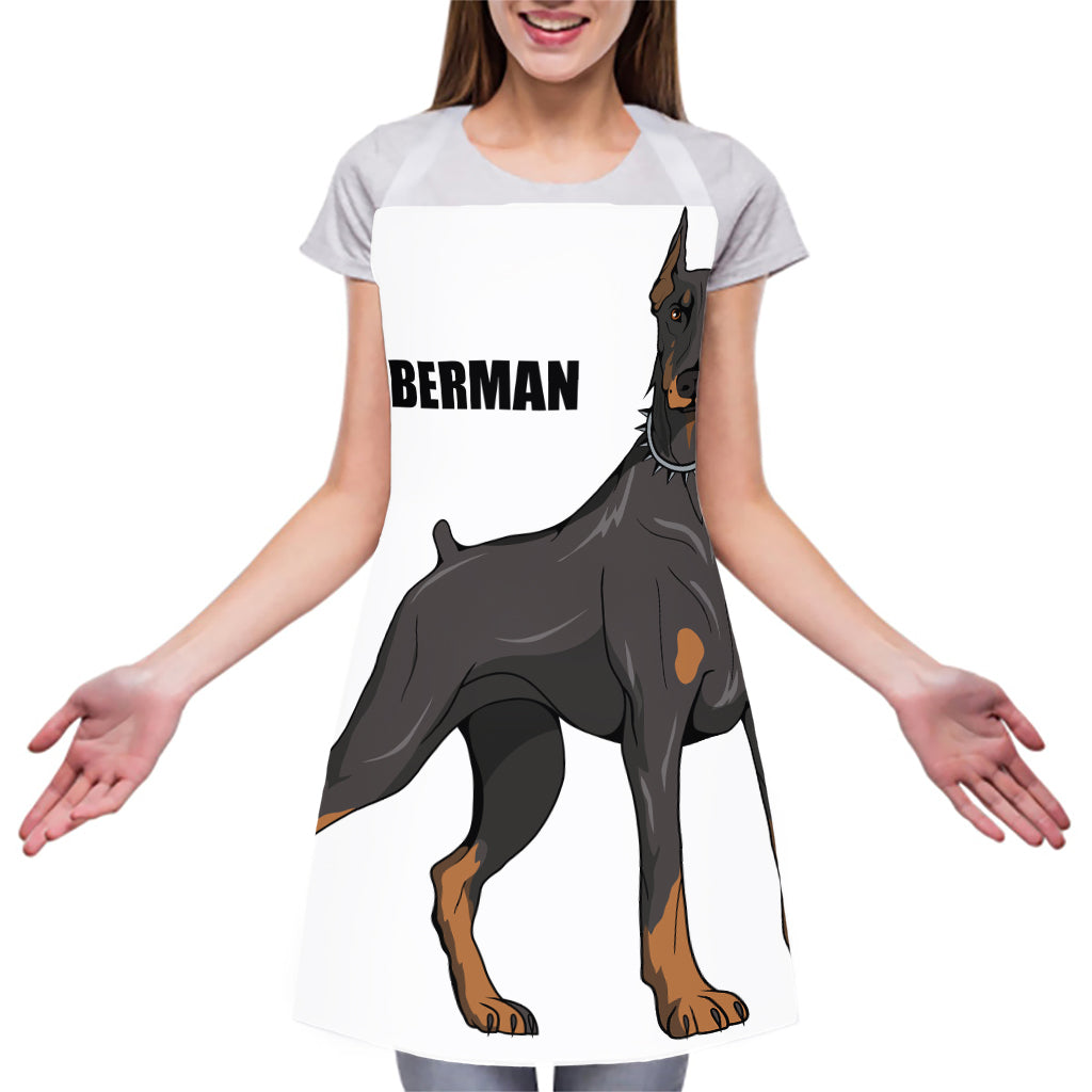 Doberman Pinscher Print Adjustable Apron