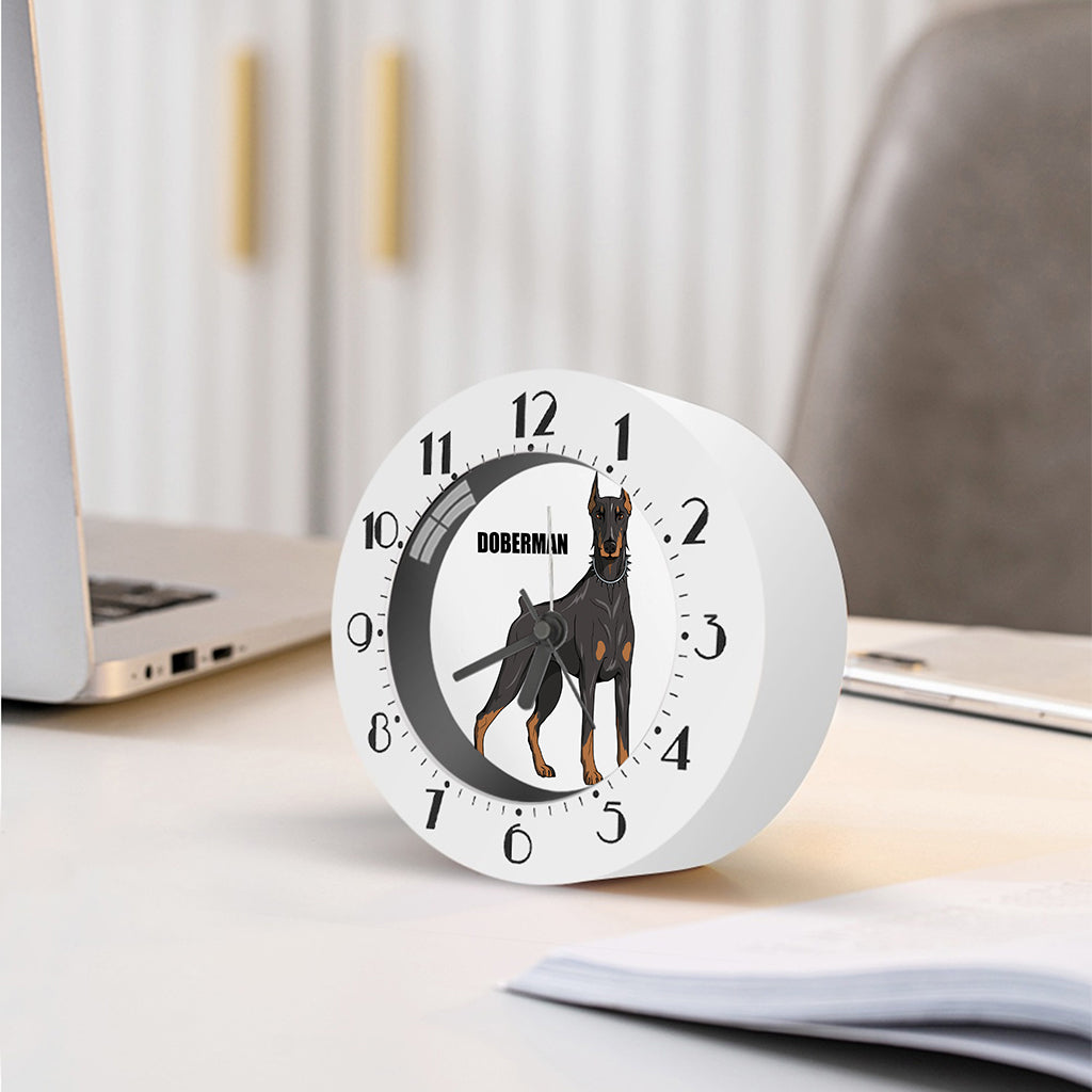 Doberman Pinscher Print Alarm Clock