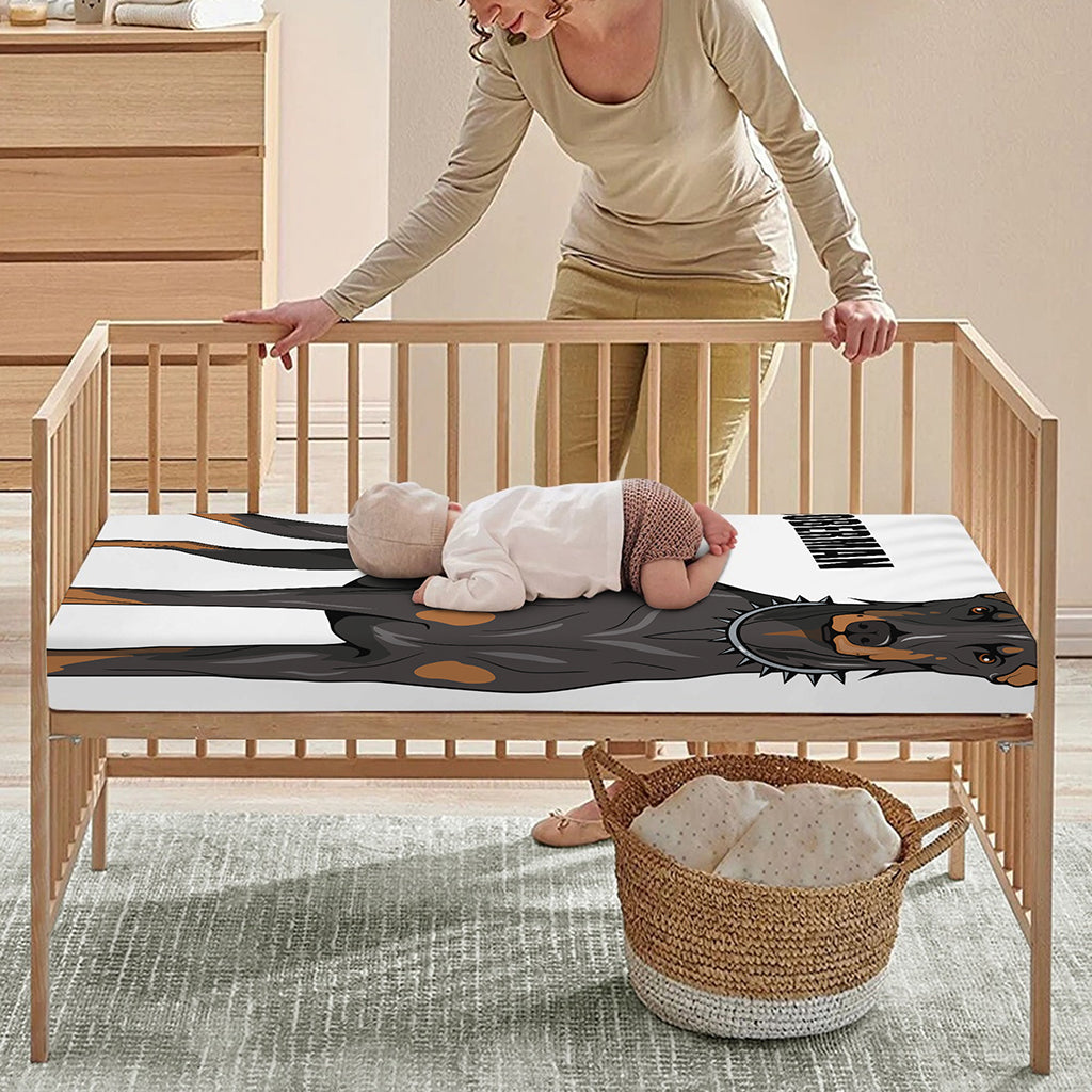 Doberman Pinscher Print Baby Crib Sheet