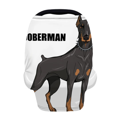 Doberman Pinscher Print Baby Seat Cover