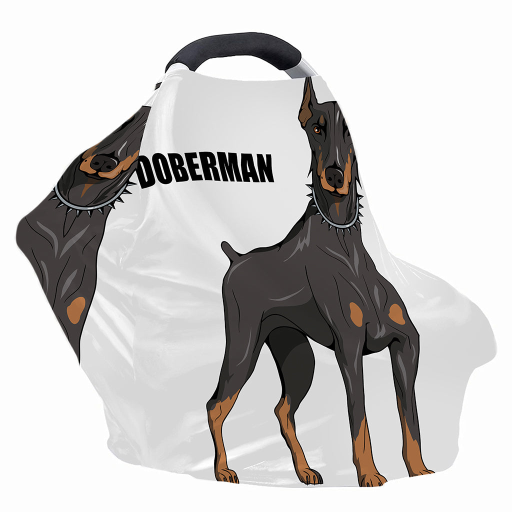 Doberman Pinscher Print Baby Seat Cover