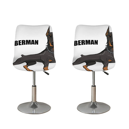 Doberman Pinscher Print Bar Stool Covers