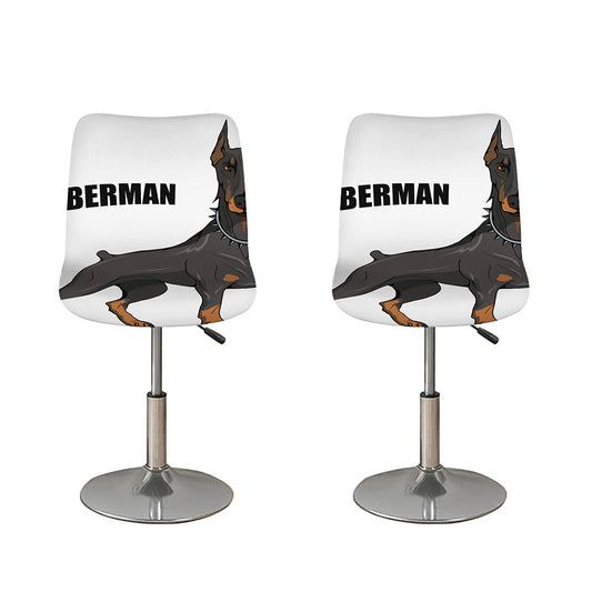 Doberman Pinscher Print Bar Stool Covers