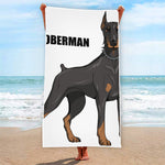 Doberman Pinscher Print Beach Towel