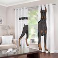 Doberman Pinscher Print Dimout Grommet Curtains
