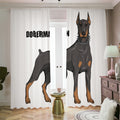 Doberman Pinscher Print Dimout Pencil Pleat Curtains