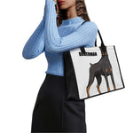 Doberman Pinscher Print Canvas Tote Bag