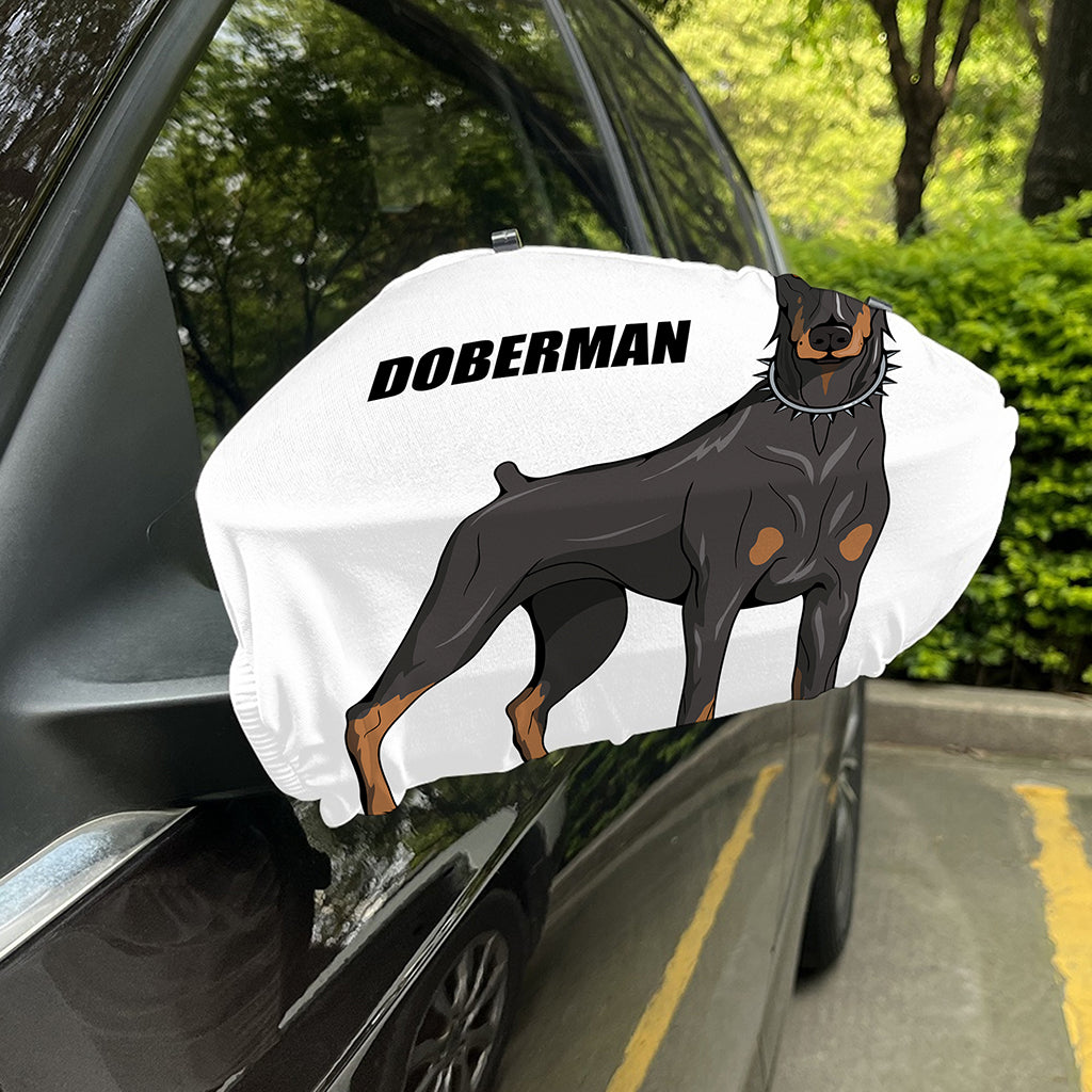Doberman Pinscher Print Car Side Mirror Covers