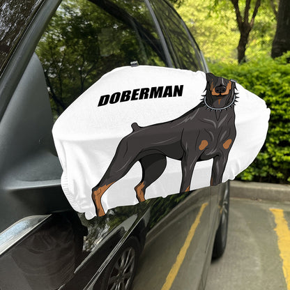 Doberman Pinscher Print Car Side Mirror Covers