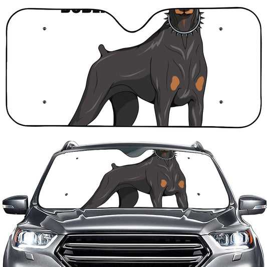 Doberman Pinscher Print Car Windshield Sun Shade