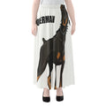 Doberman Pinscher Print Chiffon Maxi Skirt