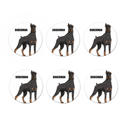 Doberman Pinscher Print Coaster Set