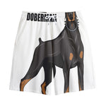 Doberman Pinscher Print Cotton Shorts