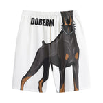 Doberman Pinscher Print Cotton Shorts
