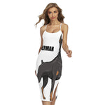 Doberman Pinscher Print Cross Back Cami Dress
