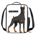 Doberman Pinscher Print Crossbody Lunch Bag