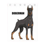 Doberman Pinscher Print Curtain