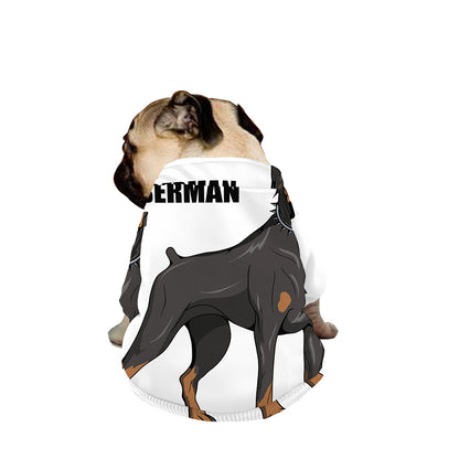 Doberman Pinscher Print Dog Zip Up Jacket