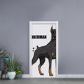 Doberman Pinscher Print Door Sticker